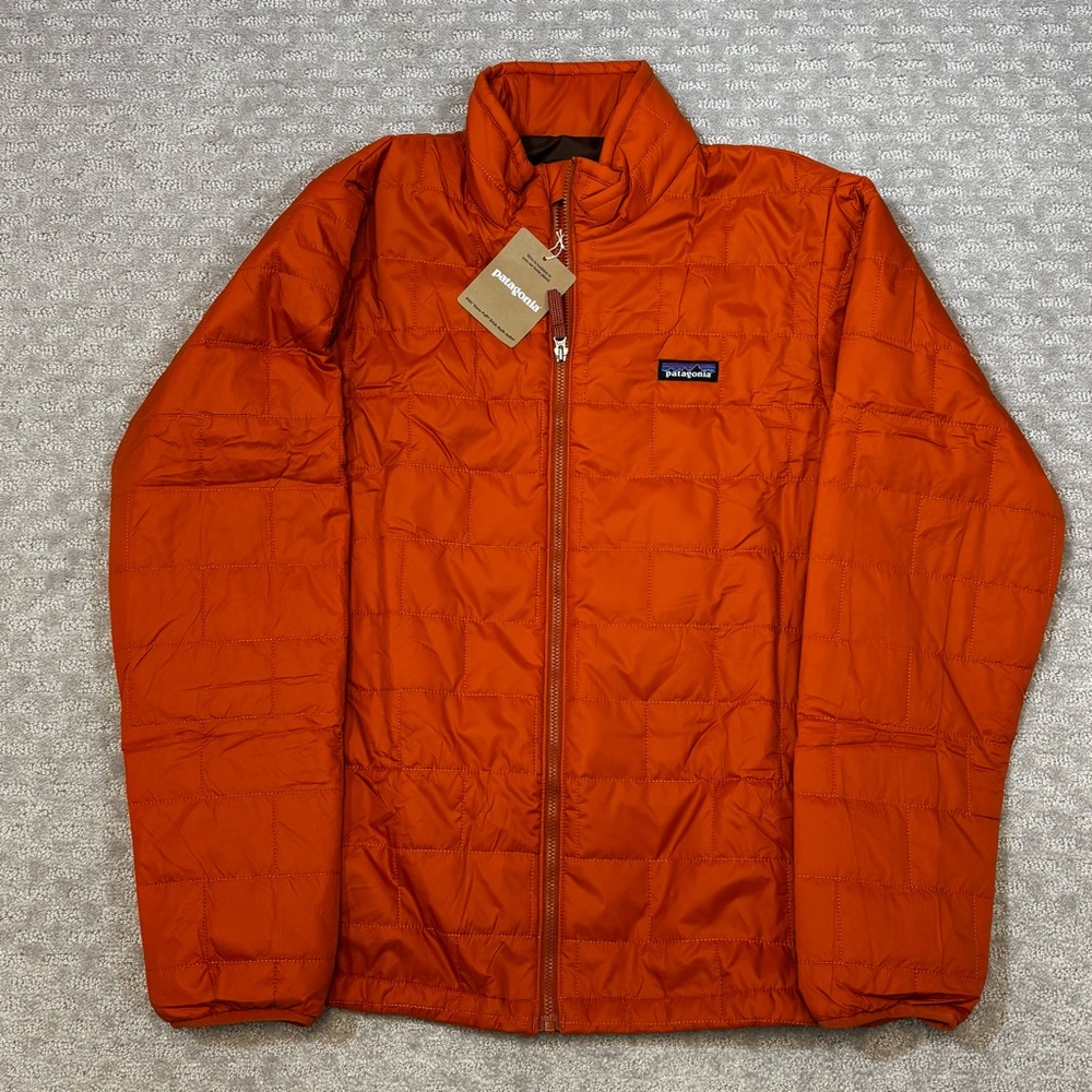 Patagonia Kids Nano Puff Brick Quilted Jacket Orange  XXL Sz 16-18 NWT $119